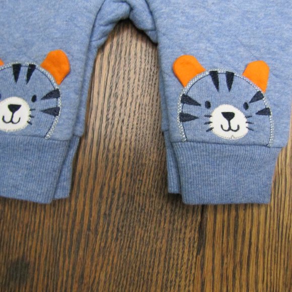 Little Me baby boys 2 piece fleece overall outfit tiger theme size 3 months - Picture 2 of 2